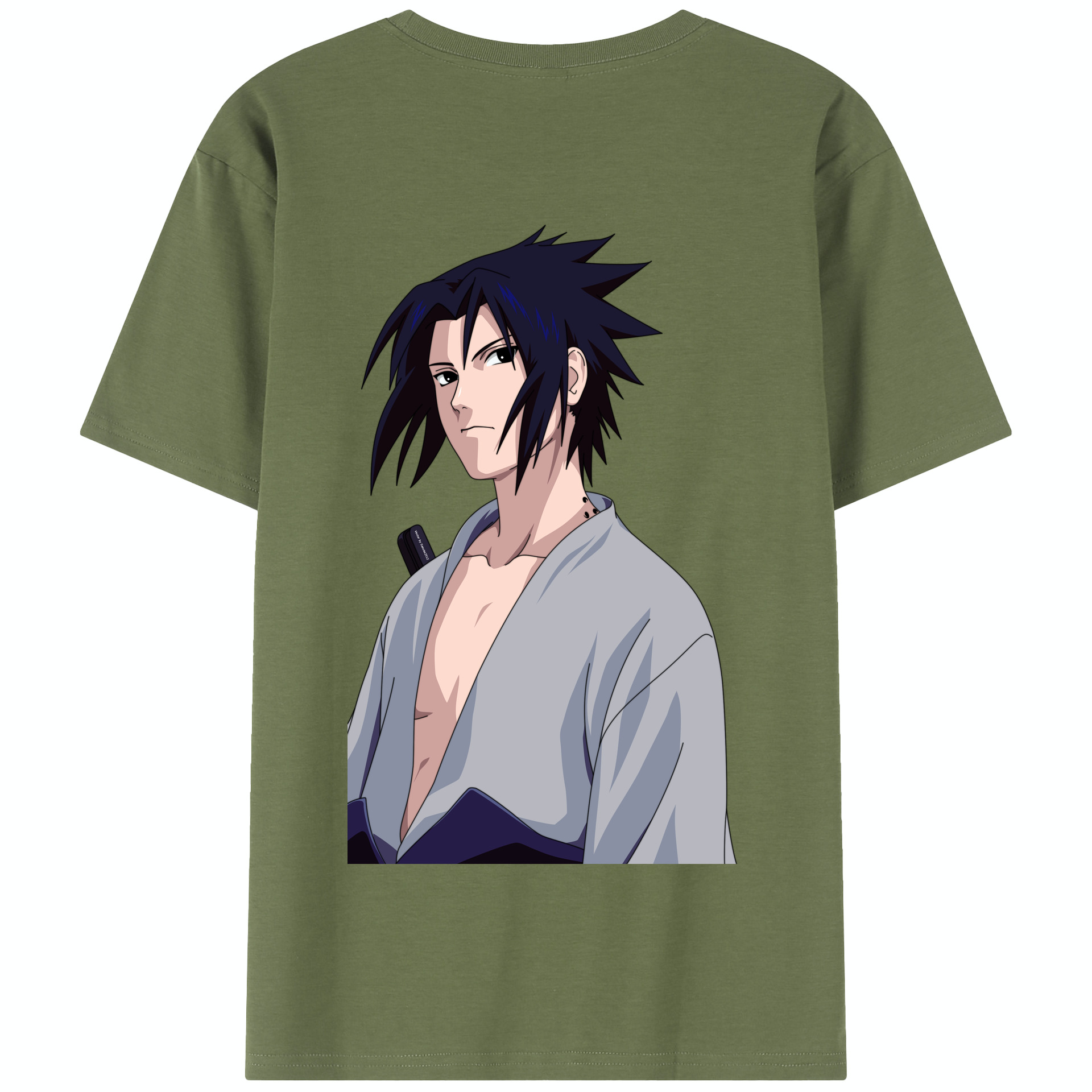（画像用） NARUTO -ナルト- うちは サスケ Uchiha Sasuke 綿100％半袖Tシャツ（背面プリント）